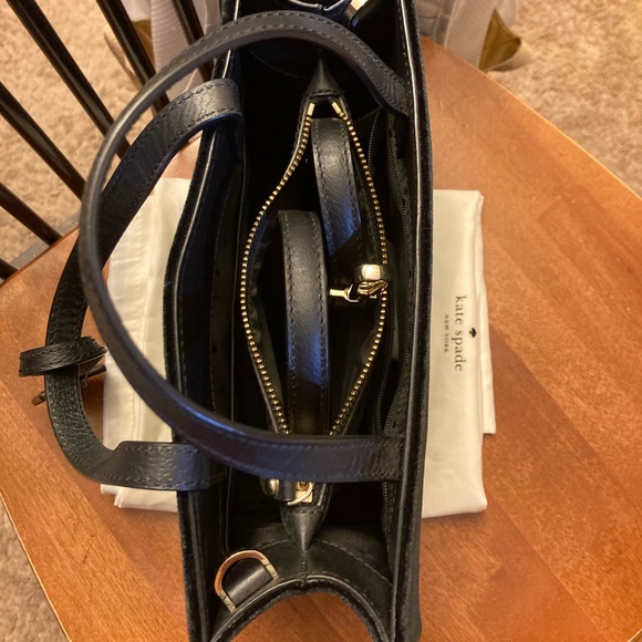 EUC Kate Spade black Thompson Street velvet Sam crossbody purse looks brand new - Picture 3 of 16